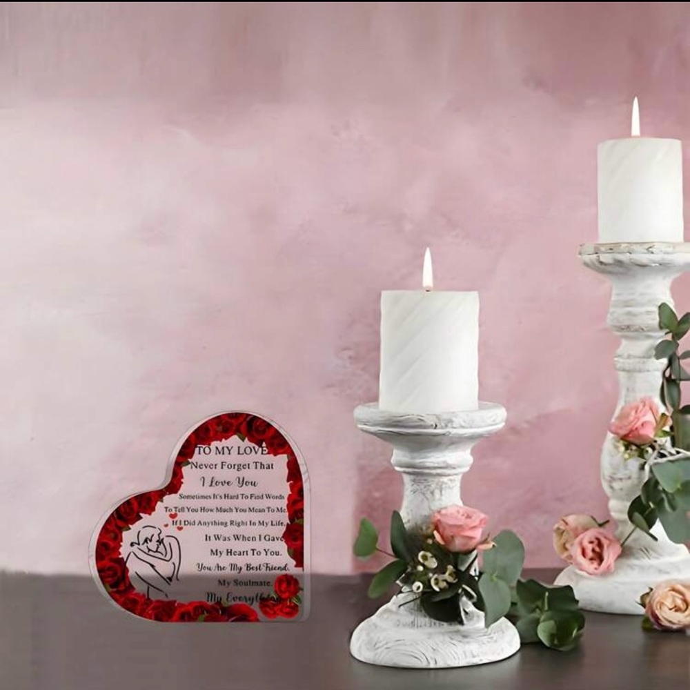 1pc Acrylic Heart-Shaped Ornament β Valentine's Day & Anniversary Gift ππ₯π₯ - Picture 4 of 8